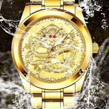 드래곤 스타일 손목시계 럭셔리 손목시계 남성용 골드 x 골드2