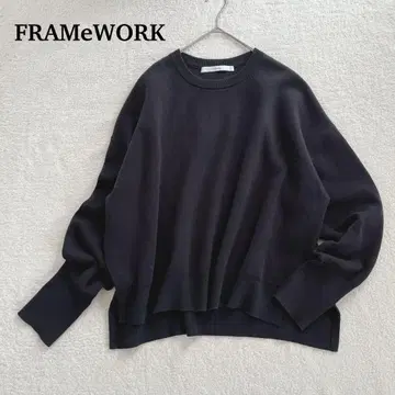 FRAMeWORK 프레임워크 더블 자카드 풀오버 니트 블랙