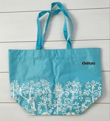 iittala 스카이블루 꽃무늬 토트백