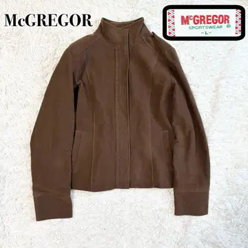 새상품급 McGREGOR 스웨이드 자켓 블루종 브라운 노카라 L