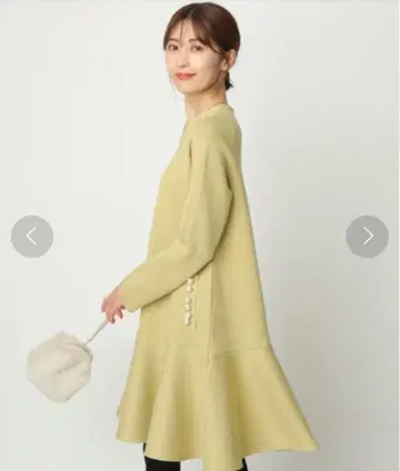 Apuweiser-riche 페플럼 니트 미니 원피스