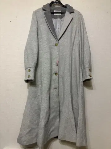 [클리닝 완료] FURFUR 소재 MIX 머메이드 라인 코트 그레이