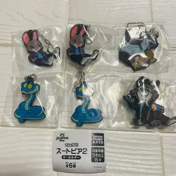 가챠가챠 데포라바! 주토피아 2 키링 6종 세트