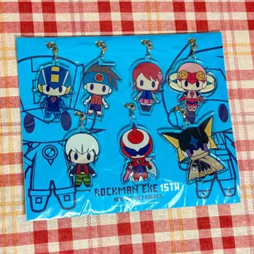 B3 록맨 에그제 15주년 스탠드 포함 아크릴 키링 세트 7종