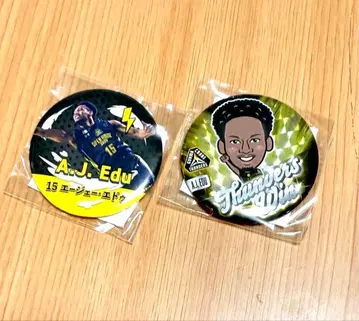 군마 클레인썬더즈 #15 AJ 에두 캔 배지 2개 세트