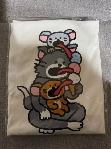 새상품 해피 복권 톰과 제리 복권 B상 콜라보레이션 T셔츠 아이스