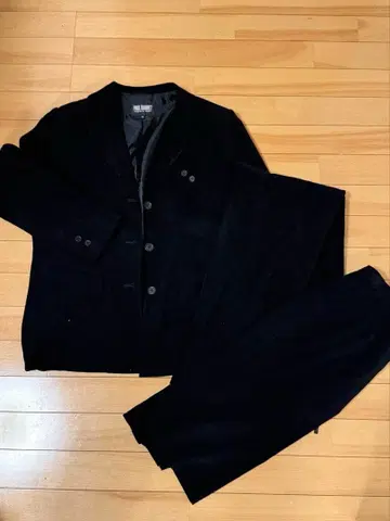 스웨이드 느낌 수트 자켓 팬츠 스커트 3세트 블랙 13호