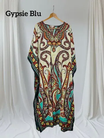 Gypsie Blu 페이즐리 무늬 카프탄