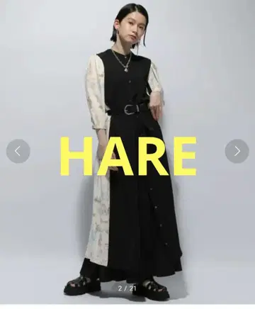 HARE 2WAY 패턴 절개 원피스 하레