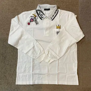 CASTELBAJAC 자수 피케 셔츠 사이즈 48 화이트