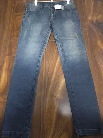 다크 블루 슬림 핏 데님