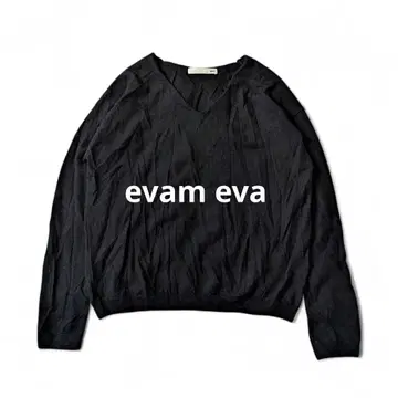 새상품급 evam eva 에붐에바 울 니트 스웨터 블랙