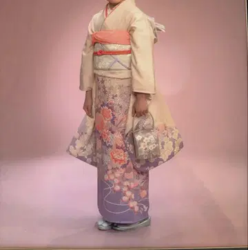 후리소데 세트 성인식 졸업식 결혼식 후리소데 기모노의 야마토 연보라 퍼플