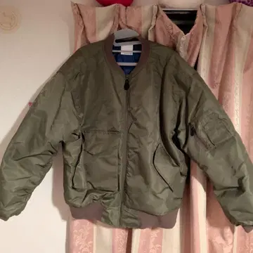 올리브 봄버 자켓 YKK 지퍼