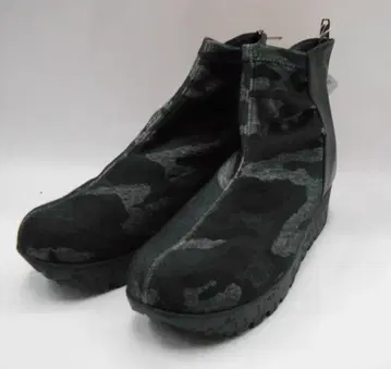 하트 라벨 백 지퍼 스트레치 부츠 블랙 23.5cm 3E