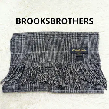 브룩스브라더스 체크 그레이 네이비 울 머플러