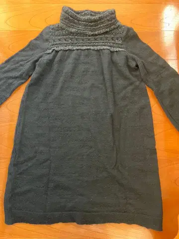 M.&KYOKO 터틀넥 니트 원피스 울