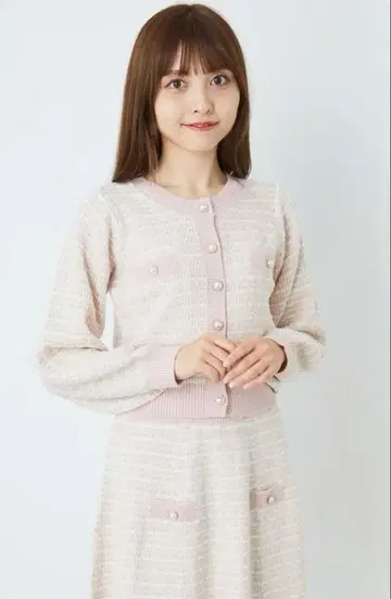 Ank Rouge 트위드 니트 풀오버 앙크루즈 양산형 여자