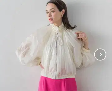 비아지오 블루 화이트 프릴 자켓