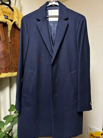 EDIFICE 네이비 체스터 코트