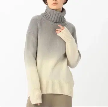 갸루리이비 파인울 행잉다이 하이넥 풀오버