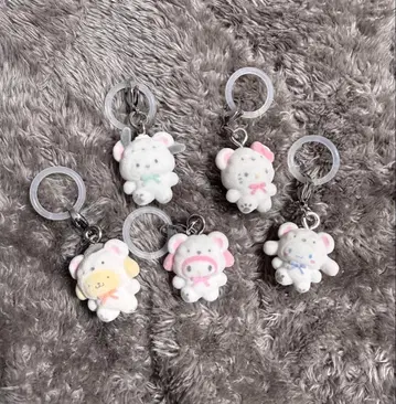 [ 즉시 구매 OK ] 산리오 메지루시 참 후와후와 스노우 5세트