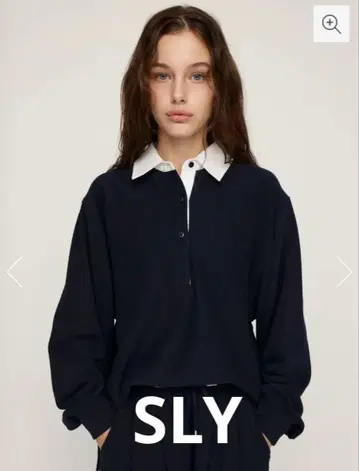 새상품 SLY 맨투맨 라거 셔츠 네이비