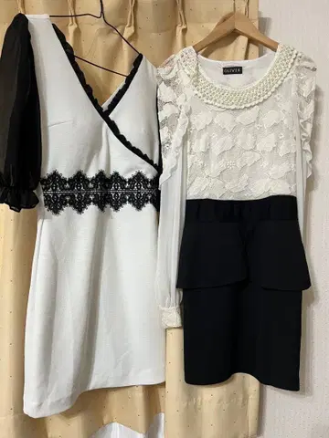 엘레강트한 프릴 소매 드레스