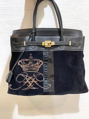 A.D.M.J 에이디엠제이 스팽글 벨벳 토트백