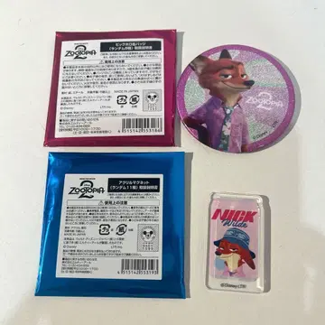 주토피아2 오마이카페 닉 빅 홀로 캔뱃지 아크릴 마그넷