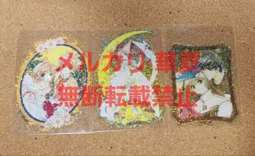 CLAMP전 카드캡터 사쿠라 클리어 스티커 벚꽃 샤오랑 토우야 유키토