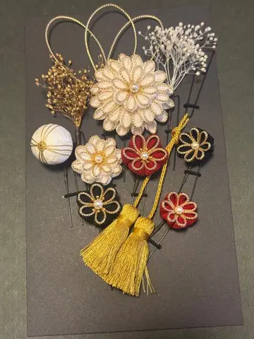 츠마미자이쿠 머리 장식, 성인식, 사전 촬영, 졸업식, 결혼식 No,17