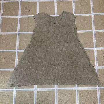 우사토 의류 슬리브리스 니트 베이지