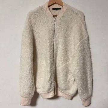 23구 38 M 알파카 여성용 블루종 보아 양모 아우터 점퍼