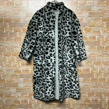 [ Mila owen ] 레오파드 무늬 롱 코트 미라 오웬 레오파드 가운
