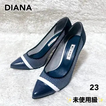 [ 미사용급 ] DIANA 네이비 스웨이드 레이스 스틸레토 펌프스