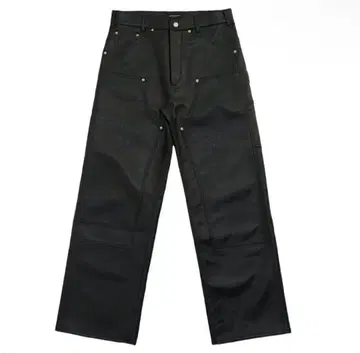 (FARFROMWHAT)FAR FAUX LEATHER WORK PANTS
