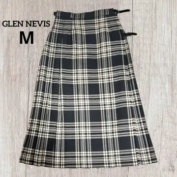 GLEN NEVIS 100% 울 플리츠 스커트