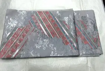 그레이 꽃무늬 후쿠로 오비
