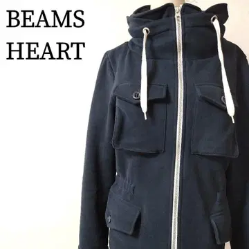 빔즈 플리스 자켓 하이넥 밀리터리 S 네이비