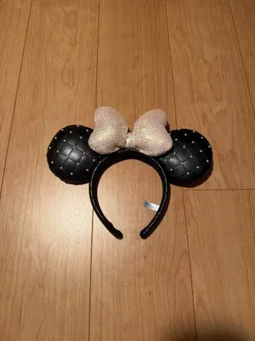 미키 귀 머리띠 블랙 리본 포함