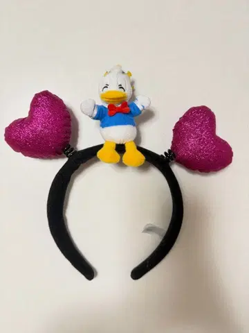 도널드 덕 하트형 귀 머리띠
