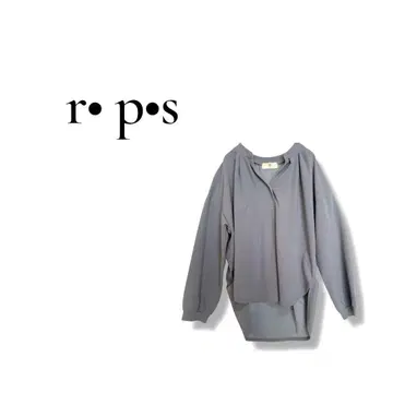 [알피에스] F 그레이 셔츠 긴팔 뒤트임 체형 커버 엘레강트