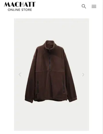 MACHATT 플리스 풀오버 브라운