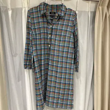 APC 체크 셔츠 원피스