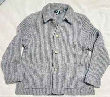 A.P.C. 리브 편직 가디건 그레이