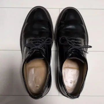 리걸 플레인 토 슈즈 블랙 25cm 겨울길 밑창