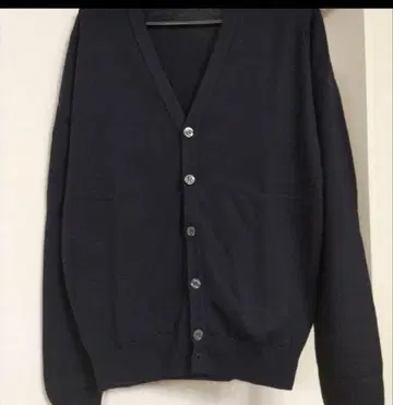 JOHN SMEDLEY 네이비 V넥 가디건 L