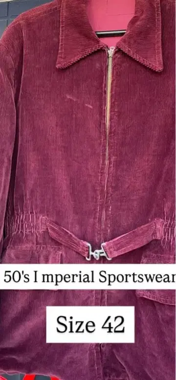 50's Imperial Sportswear 코듀로이 자켓 사이즈 42