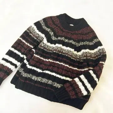 zara 리미티드 에디션 스웨터 니트 보더 울 100%